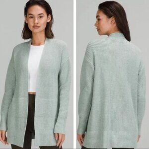 NWT lululemon Cashlu Wrap Sweater XL/XXL HEATHERED SILVER BLUE